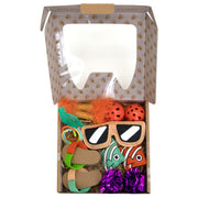 Kitty City Deluxe Cat Toy Box, Interactive Multi-Color 15-Piece Set with Pop-Up Cube, Corrugated Scratcher, Catnip and Silver Vine Toys