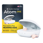 Audien Hearing Atom One In-the-Canal Hearing Aid, Wireless, Rechargeable, Beige, FAT908
