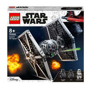 LEGO Star Wars Imperial TIE Fighter Building Toy, 432 Pieces, Includes 2 Minifigures and NI-L8 Protocol Droid, Spring-Loaded Shooters, Opening Cockpit, 75300