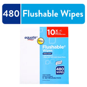Equate Fresh Scent Flushable Wipes  10 Resealable Packs of 48 Wipes (480 Total Wipes)