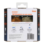 Sylvania 9005 LED Fog Light Bulbs, 6000K Cool White, Long-Lasting, No Polarity, Pack of 2
