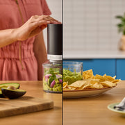 KitchenAid Go Cordless Top Down Chopper, 3.5 Cup Capacity, Stainless Steel S-Blade, Matte Black, KTCR350BM