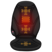 Comfier CF-2517-WM Vibration Back Massager with Heated Seat Cushion, Portable Chair Pad for Home, Office, Car, Black