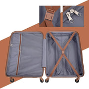Travelhouse 6 Piece Hardside Luggage Set with TSA Locks, Spinner Wheels, Duffel Bag, Black