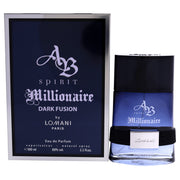 Lomani AB Spirit Millionaire Dark Fusion Men's Eau De Parfum Spray, Woody Spicy Fragrance, 3.3 oz