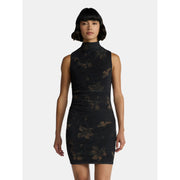 Madden NYC ND477AB76 Women's Sleeveless Mesh Mini Dress, S, Black Beauty