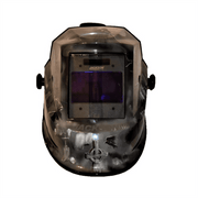 Jackson Safety Auto Darkening Welding Helmet, Variable Shade 3-10, 3.94 in x 2.36 in Viewing Area, Lightweight Ergonomic Design, 370 Speed Dial Ratcheting Headgear, Black Grey White Plaid Graphics, 47100
