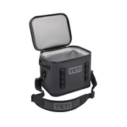 YETI Hopper Flip 12 Soft Cooler, Leakproof HydroLok Zipper, ColdCell Insulation, Charcoal, 12 qt, 18010110002