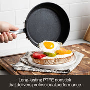 All-Clad HA1 Expert Nonstick Saut Pan with Lid, 4 Quart, Hard Anodized Aluminum, Black, E1223374