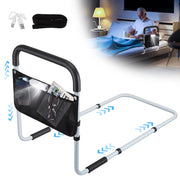 Doulami Adjustable Bed Rail for Elderly Adults with LED Motion Sensor Light, Carbon Steel Support, Large Mesh Storage Bag, Fits Twin to King Beds, Holds up to 300 lb MK01009