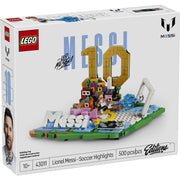 LEGO Editions Lionel Messi Soccer Highlights Building Set, 500 Pieces, Ages 10+, Multicolor, Collectible Soccer Gift with Plaque
