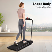 Naipo Treadmill Foldable 2-in-1 Walking Pad Compact Electric Running Remote Control for Home Fitness