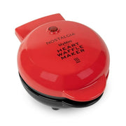 Nostalgia MWFHRTWM5PK MyMini Personal Electric Heart Waffle Maker, Red