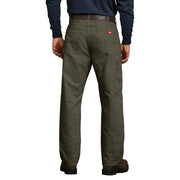 Dickies Relaxed-Fit Straight-Leg Carpenter Duck Jeans for Men - Rinsed Moss Green - 32x32