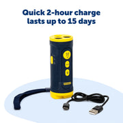 PetSafe Collarless Trainer Handheld Ultrasonic Bark Control Device with Rechargeable Battery, Flashlight, Blue Yellow, PDT00-18185
