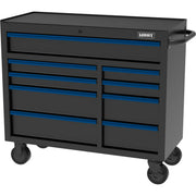 HART 91-577-0151 42-Inch 9-Drawer Heavy-Duty Rolling Tool Cabinet, Steel Garage Storage with Lock