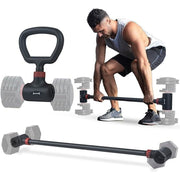 Foci Cozi FC-020324-003 Dumbbell Barbell Converter EZ Curl Bar Adjustable Weight 8-200LB