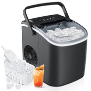 Simzlife ZX-IM-06D-WM-HM 26 lbs/24H Countertop Ice Maker Machine, 9 Bullet-Shaped Ice in 6 Min, Auto-Cleaning