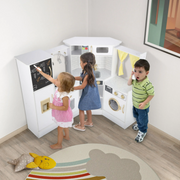 Iyofe TTCMF005WE Corner Play Kitchen, Ages 3-5 - White