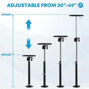 Kohree RV Slide Out Supports Jack with Flat Top Support Block, 5000 lbs Capacity, Adjustable 20-49 in, 2 Pack, KR1232