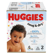 Kimberly Clark 56433 Huggies Snug & Dry Baby Diapers, Size 2 (12-18 lbs), 116 Count