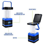 Westinghouse Camping LED Lantern, Solar Rechargeable, 1000 Lumens, Multicolor, 2 Pack, 18653600458