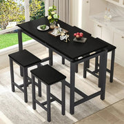 Segmart Dining Room Set - B2233 Minimalist Counter Height Dining Table Set Of 5, Black