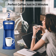 WHT MAKER CM208-RS Single Serve Coffee Maker for K-Cup Capsule, Blue