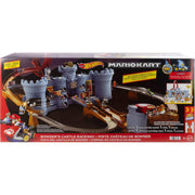 Mattel Hot Wheels Mario Kart Bowsers Castle Track Set with 1:64 Scale Die-Cast Kamek Vehicle, Interactive Loops, Slam Launcher, Lap-Tracking Flag, Bullet Bill Challenge, Multicolor, Storage for 30+ Vehicles
