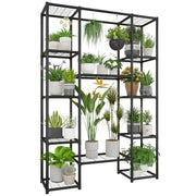 Gentingbro Metal Plant Stand, Tall Large Hanging Shelf, Waterproof Black Plant Rack for Indoor Outdoor Use, 14421509605