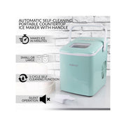 Igloo IGLICEB26HNAQ Automatic Self-Cleaning Portable Electric Countertop Ice Maker Machine With Handle, 26 Pounds in 24 Hours, 9 Ice Cubes Ready in 7 minutes, With Ice Scoop and Basket