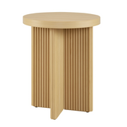 Better Homes & Gardens BHS336249972018 Lillian Fluted End Table, Natural Pine Finish