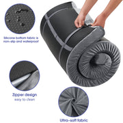 Teler CertiPUR-US 3 Memory Foam Camping Mattress Pad, Portable Roll-Up Sleeping Mat with Waterproof Non-Slip Bottom, 72x24x3 in, HWD62-465
