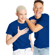 Hanes Beefy-T Unisex Heavyweight Cotton T-Shirt, Deep Royal, S
