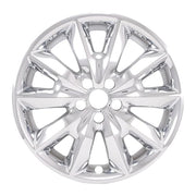Coast2Coast Impostor Automotive Hubcaps, 18 Inch Chrome, 10 Spokes, Snap-On ABS Plastic, Set of 4, Fits 2014-2018 Jeep Cherokee CCIIMP481X