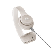 Beats by Dr. Dre Solo 4 On-Ear Wireless Headphones with Personalized Spatial Audio, Passive Noise Cancellation, Lightweight Sandstone