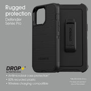 OtterBox 77-84443P2 Defender Series Pro Case for Apple iPhone 12 and13 Pro Max, Black