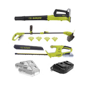 Sun Joe 24V-GT4MAX-LTE 24V Cordless 3-Tool Garden Combo Kit: Hedger, Trimmer & Leaf Blower