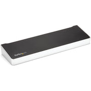 StarTech.com Triple 4K USB-C Laptop Docking Station, 60W Power Delivery, 3 Video Outputs (2 DisplayPort, 1 HDMI), 5 USB 3.0 Ports, Gigabit Ethernet, Audio Jacks, Black & Space Gray, DK30CH2DPPD