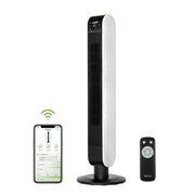 Holmes BreezePro 40-Inch Tower Fan with Six-Speed Settings, Programmable Thermostat, CleanBreeze Air Circulation, 75-Degree Oscillation, SmartConnect Wi-Fi Control