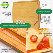 Greener Chef Oversized Bamboo Cutting Board, 2XL 24