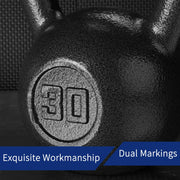 Athletic Works 30lb Kettlebell, Casting Iron, Durable Hammertone Finish, Black