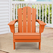 Justlet JUSTLETYDZDY Outdoor Patio Folding Adirondack Chair, Orange