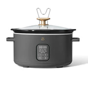 Made by Gather 19165 Beautiful 6 Quart Programmable Slow Cooker, Oyster Grey by Drew Barrymore