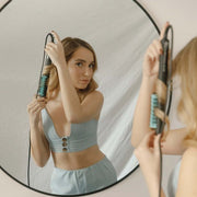 DAFNI BC001DF Muse Hair Styling and Straightening Brush, Black & Green