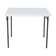 Lifetime Products 37-Inch Commercial Grade Square Folding Table, White Granite, Rust-Resistant Powder-Coated Steel Frame, Indoor Outdoor, 80783
