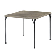 Mainstays MSD536129013022 34inch Straight Top Folding Table, Card Table, Rustic Oak Walnut