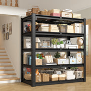 TrumanPick Heavy Duty Metal Wire Garage Shelving Unit, Adjustable 5-Tier Storage Rack, Black, 48 in W x 24 in D x 72 in H