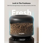 Petlibro Granary Stainless Steel 5L Automatic Dog and Cat Feeder with Voice Recorder, Programmable 6 Meals, Freshness Preservation, Black