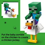 LEGO Minecraft Chicken Jockey Building Toy, 344 Pieces, Multicolor, Ages 9+, 21582